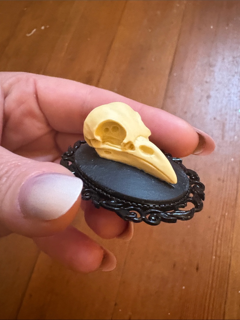 Hand-Crafted Bird Skull Cameo